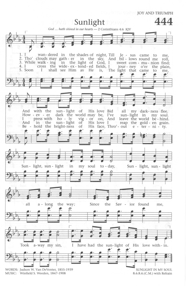 Baptist Hymnal 1991 page 395