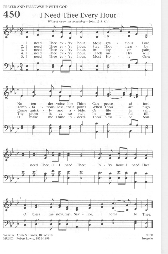 Baptist Hymnal 1991 page 400
