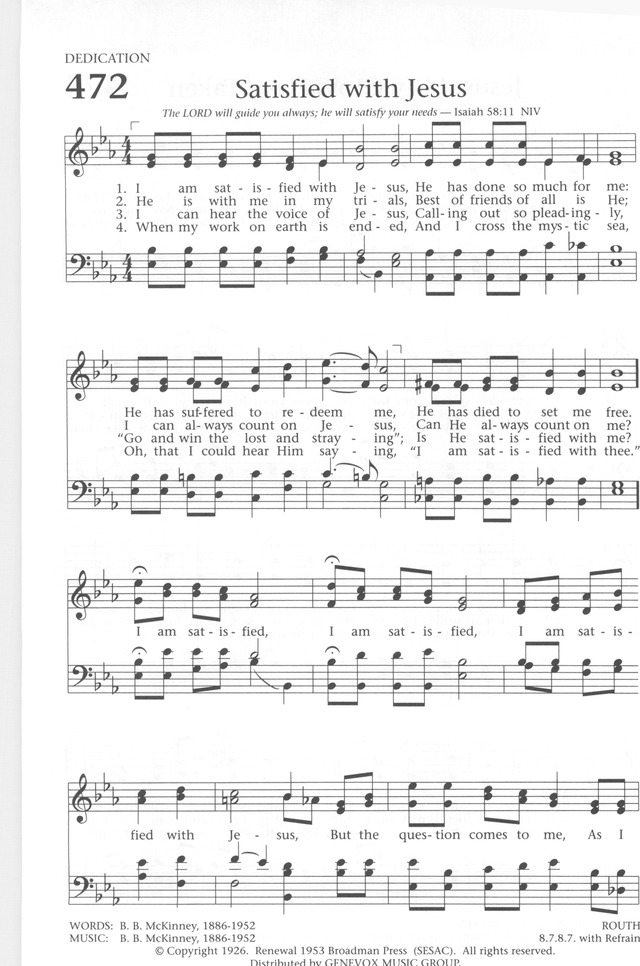 Baptist Hymnal 1991 page 420