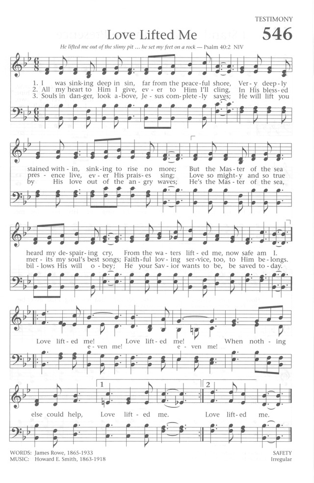 Baptist Hymnal 1991 page 487