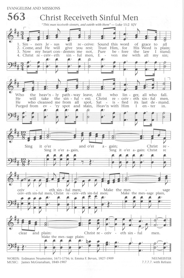 Baptist Hymnal 1991 page 502