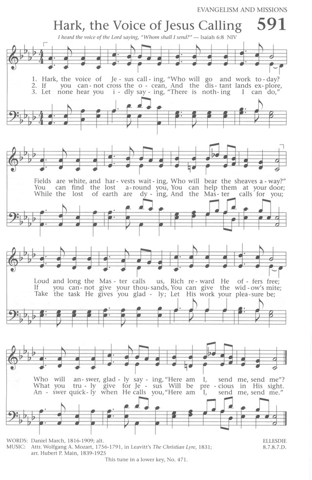 Baptist Hymnal 1991 page 529