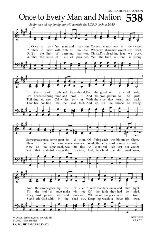 Baptist Hymnal 2008 page 744