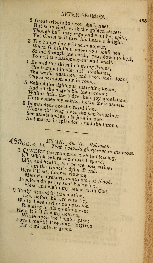 Baptist Hymn Book page 289