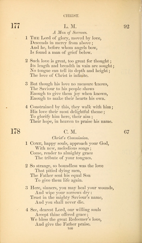 The Baptist Hymn Book page 100