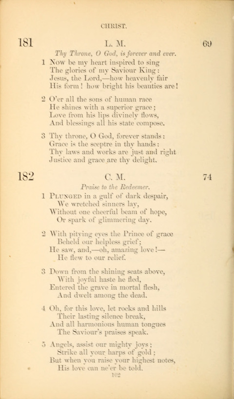 The Baptist Hymn Book page 102
