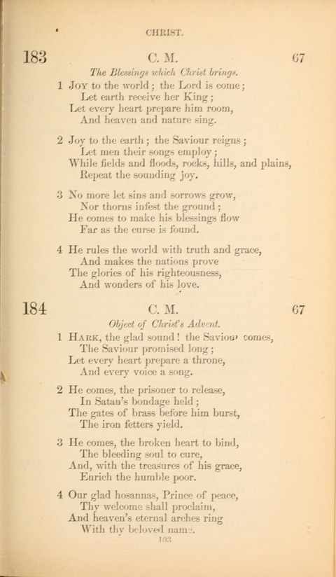 The Baptist Hymn Book page 103