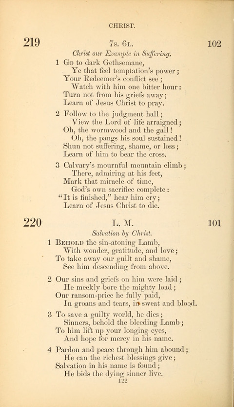 The Baptist Hymn Book page 122