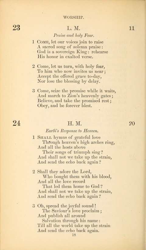 The Baptist Hymn Book page 18