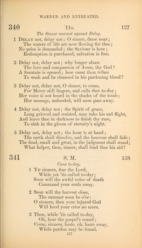 The Baptist Hymn Book page 187