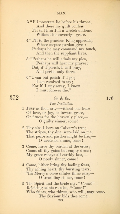 The Baptist Hymn Book page 204