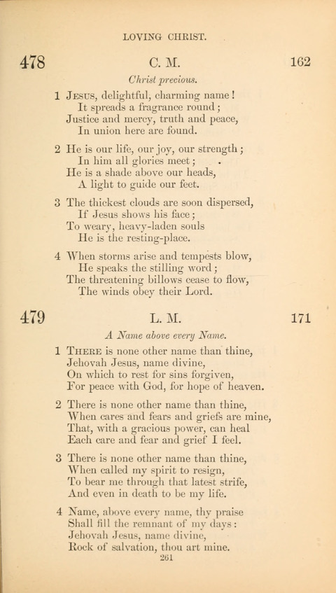 The Baptist Hymn Book page 261