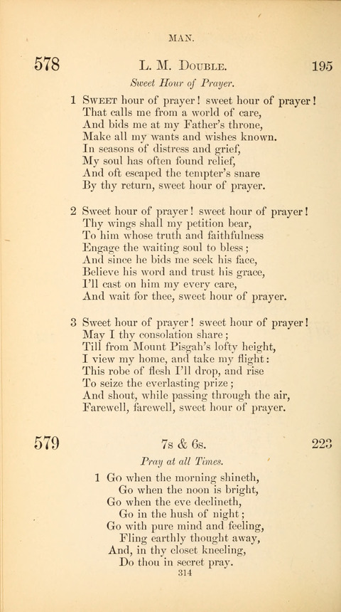 The Baptist Hymn Book page 314