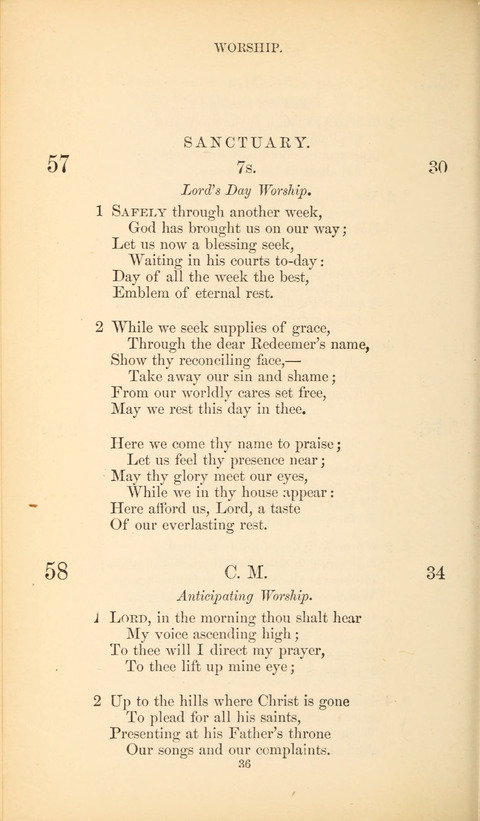 The Baptist Hymn Book page 36
