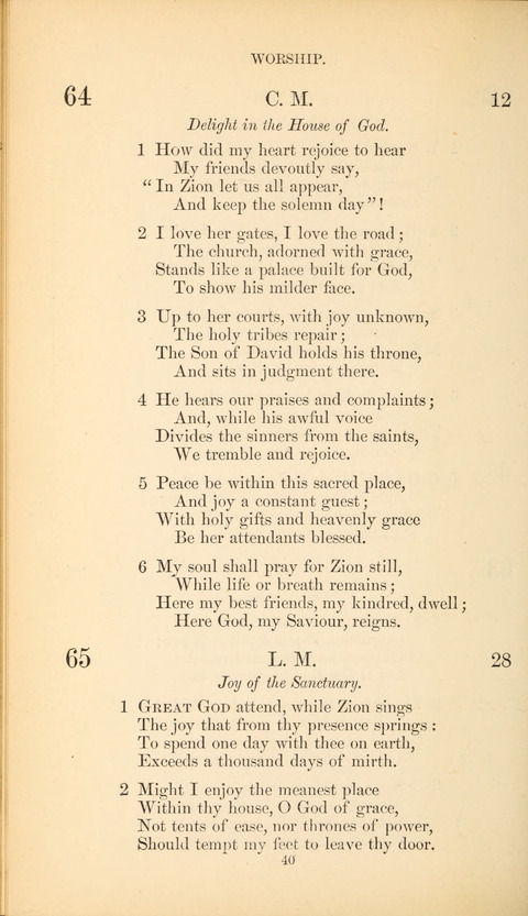 The Baptist Hymn Book page 40