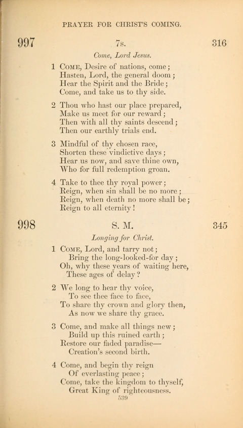 The Baptist Hymn Book page 539