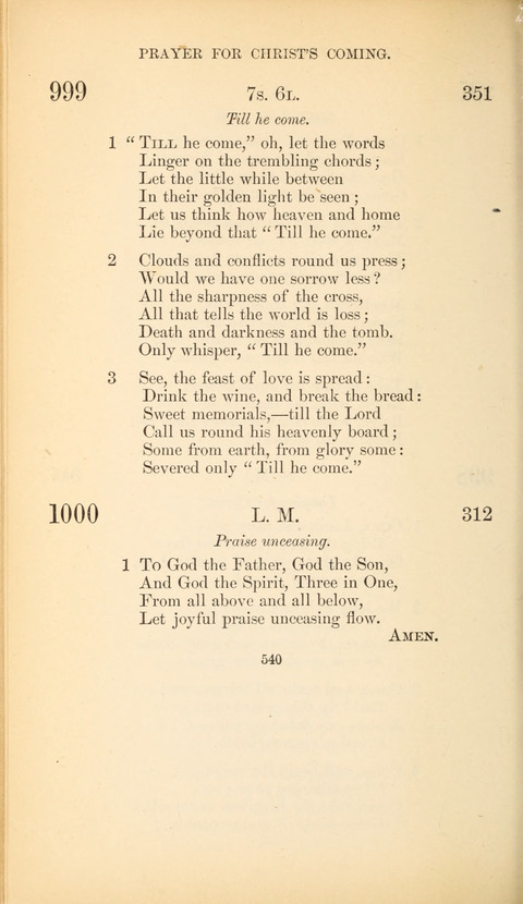 The Baptist Hymn Book page 540