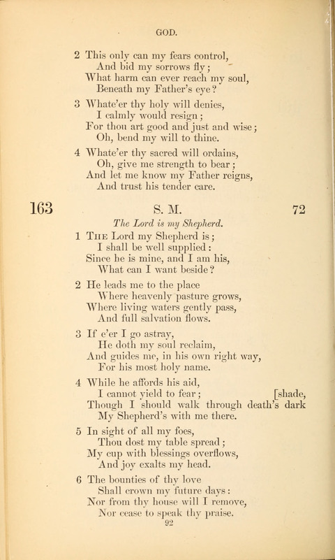 The Baptist Hymn Book page 92