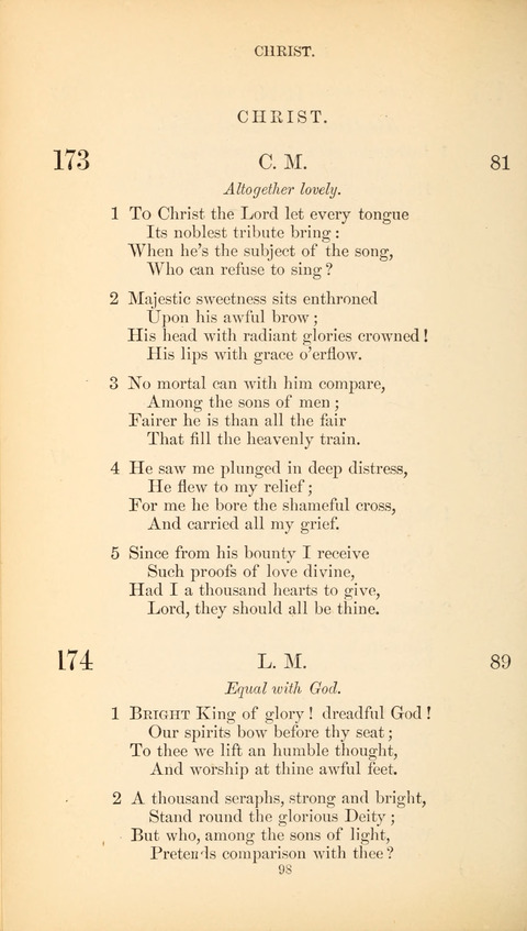 The Baptist Hymn Book page 98