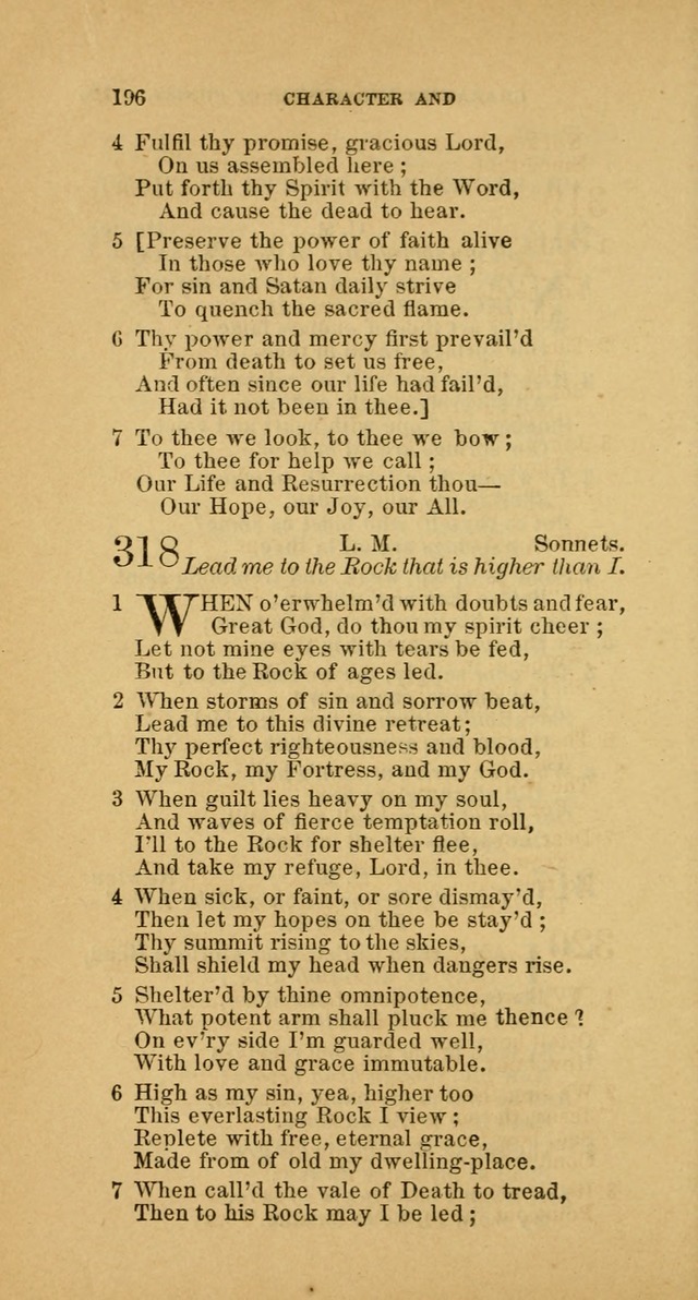 The Baptist Hymn Book: comprising a large and choice collection of psalms, hymns and spiritual songs, adapted to the faith and order of the Old School, or Primitive Baptists (2nd stereotype Ed.) page 196