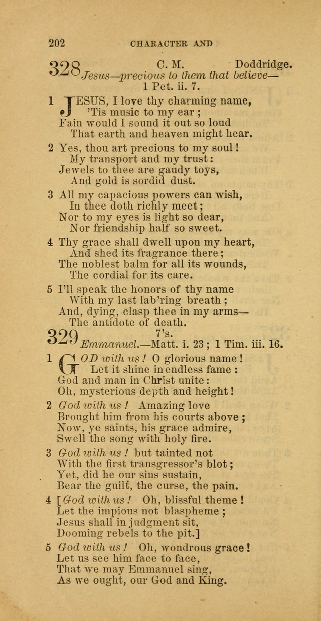 The Baptist Hymn Book: comprising a large and choice collection of psalms, hymns and spiritual songs, adapted to the faith and order of the Old School, or Primitive Baptists (2nd stereotype Ed.) page 202