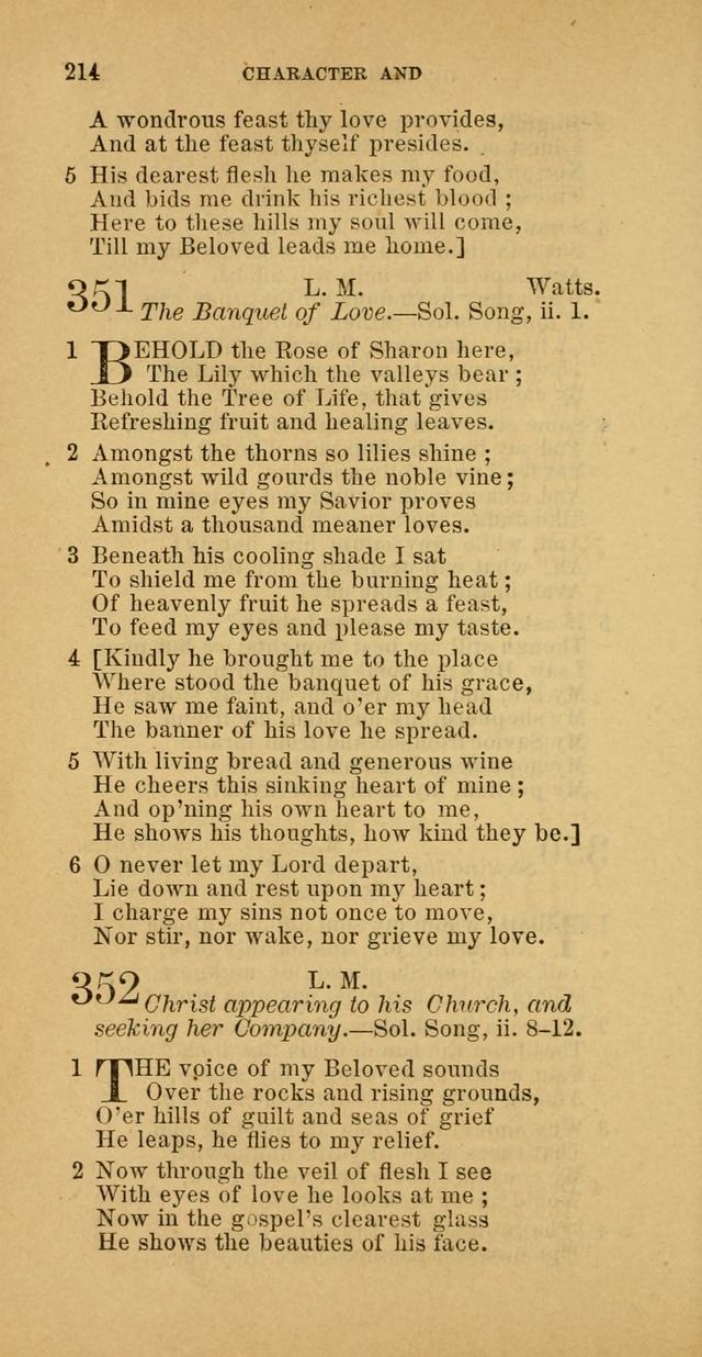 The Baptist Hymn Book: comprising a large and choice collection of psalms, hymns and spiritual songs, adapted to the faith and order of the Old School, or Primitive Baptists (2nd stereotype Ed.) page 214