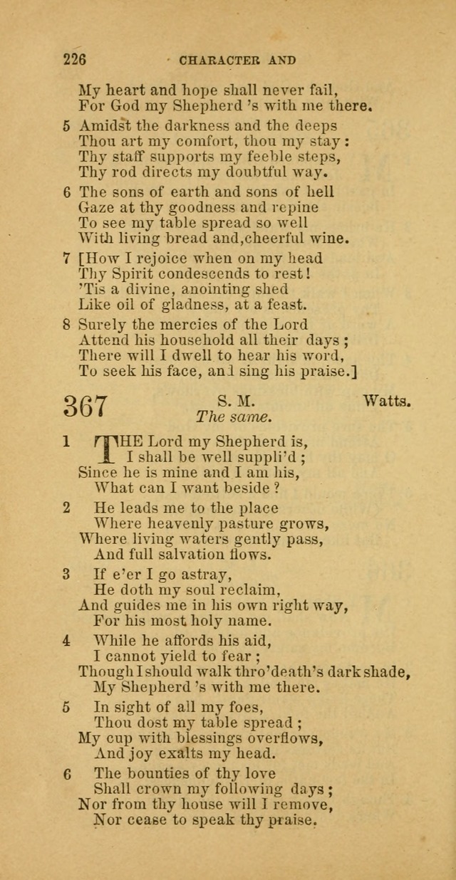 The Baptist Hymn Book: comprising a large and choice collection of psalms, hymns and spiritual songs, adapted to the faith and order of the Old School, or Primitive Baptists (2nd stereotype Ed.) page 226
