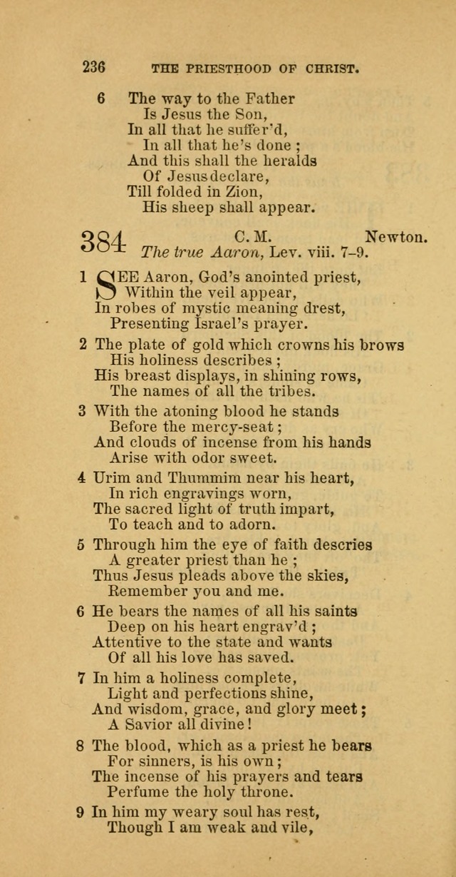 The Baptist Hymn Book: comprising a large and choice collection of psalms, hymns and spiritual songs, adapted to the faith and order of the Old School, or Primitive Baptists (2nd stereotype Ed.) page 236