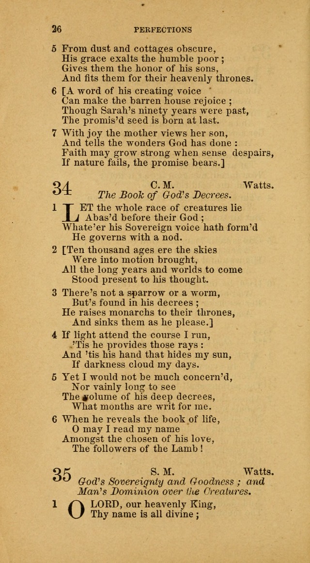 The Baptist Hymn Book: comprising a large and choice collection of psalms, hymns and spiritual songs, adapted to the faith and order of the Old School, or Primitive Baptists (2nd stereotype Ed.) page 26