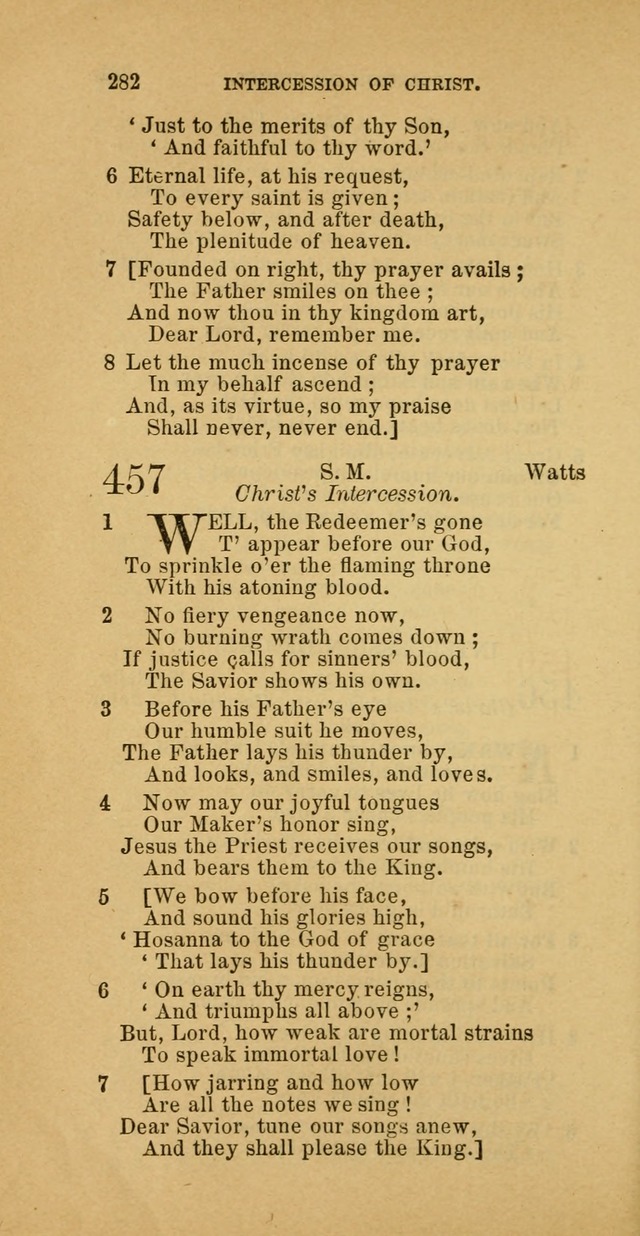 The Baptist Hymn Book: comprising a large and choice collection of psalms, hymns and spiritual songs, adapted to the faith and order of the Old School, or Primitive Baptists (2nd stereotype Ed.) page 282