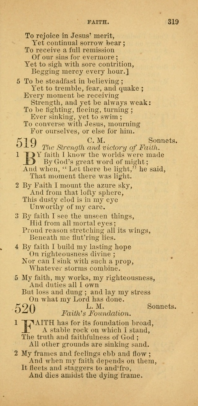 The Baptist Hymn Book: comprising a large and choice collection of psalms, hymns and spiritual songs, adapted to the faith and order of the Old School, or Primitive Baptists (2nd stereotype Ed.) page 321