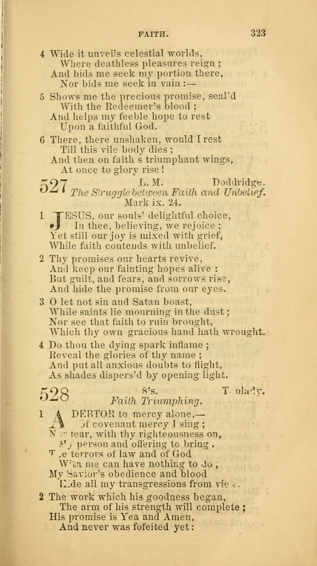 The Baptist Hymn Book: comprising a large and choice collection of psalms, hymns and spiritual songs, adapted to the faith and order of the Old School, or Primitive Baptists (2nd stereotype Ed.) page 325
