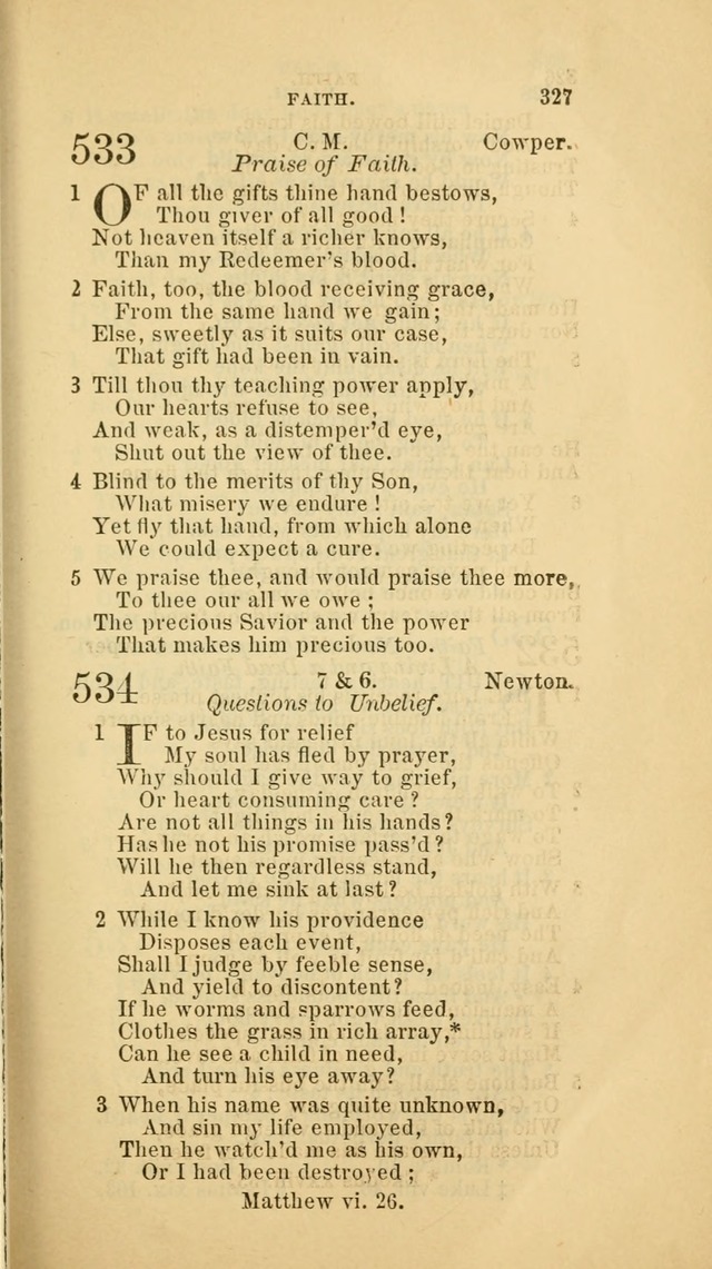 The Baptist Hymn Book: comprising a large and choice collection of psalms, hymns and spiritual songs, adapted to the faith and order of the Old School, or Primitive Baptists (2nd stereotype Ed.) page 329
