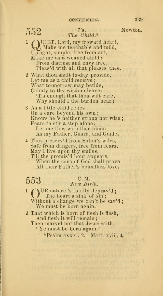 The Baptist Hymn Book: comprising a large and choice collection of psalms, hymns and spiritual songs, adapted to the faith and order of the Old School, or Primitive Baptists (2nd stereotype Ed.) page 341