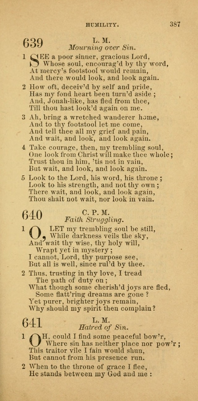 The Baptist Hymn Book: comprising a large and choice collection of psalms, hymns and spiritual songs, adapted to the faith and order of the Old School, or Primitive Baptists (2nd stereotype Ed.) page 389
