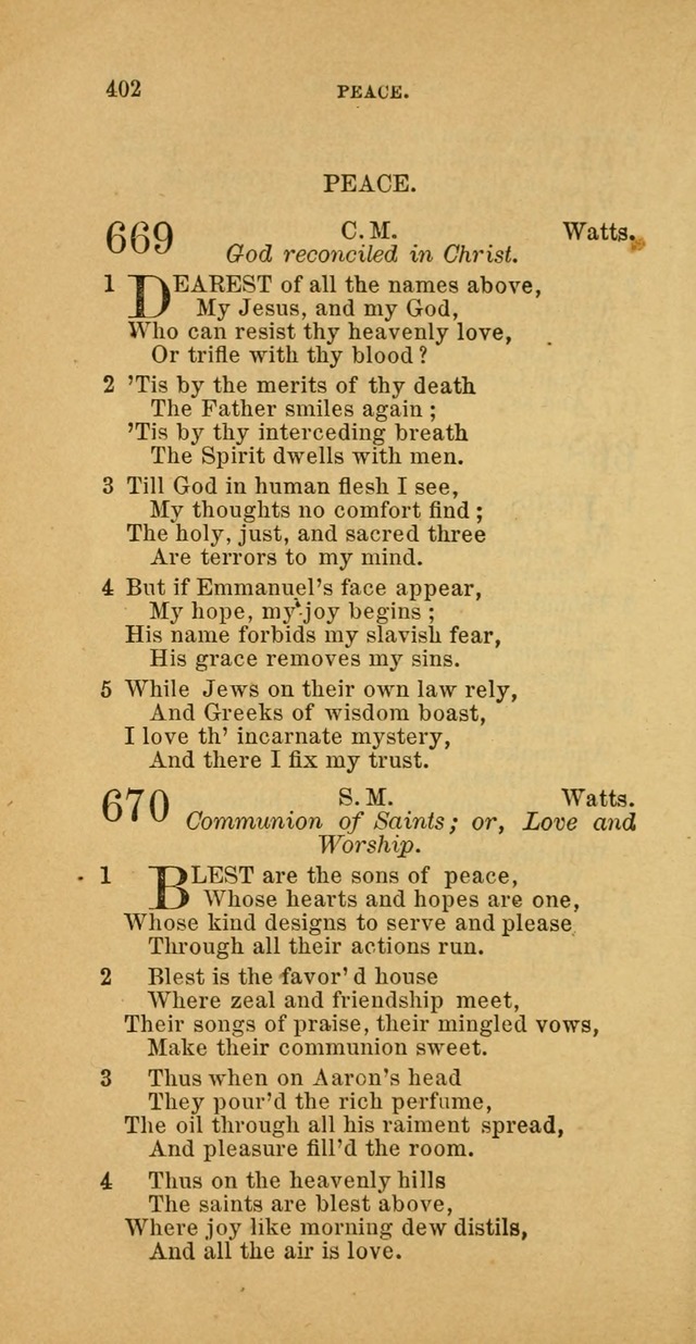The Baptist Hymn Book: comprising a large and choice collection of psalms, hymns and spiritual songs, adapted to the faith and order of the Old School, or Primitive Baptists (2nd stereotype Ed.) page 404