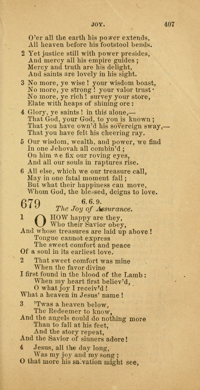 The Baptist Hymn Book: comprising a large and choice collection of psalms, hymns and spiritual songs, adapted to the faith and order of the Old School, or Primitive Baptists (2nd stereotype Ed.) page 409