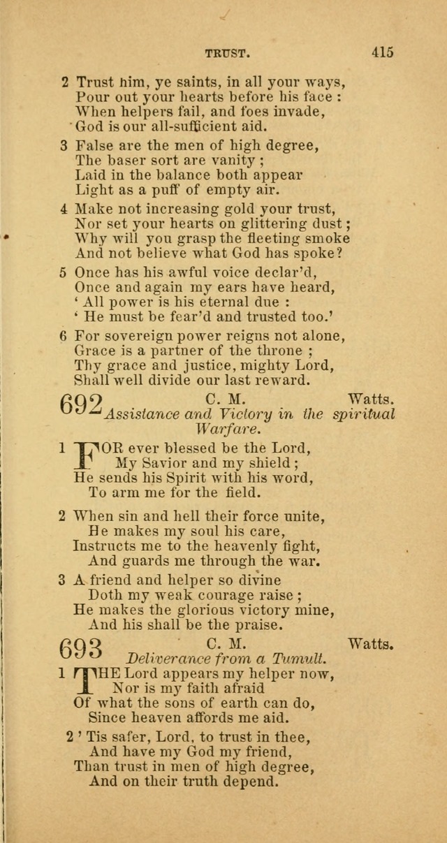 The Baptist Hymn Book: comprising a large and choice collection of psalms, hymns and spiritual songs, adapted to the faith and order of the Old School, or Primitive Baptists (2nd stereotype Ed.) page 417