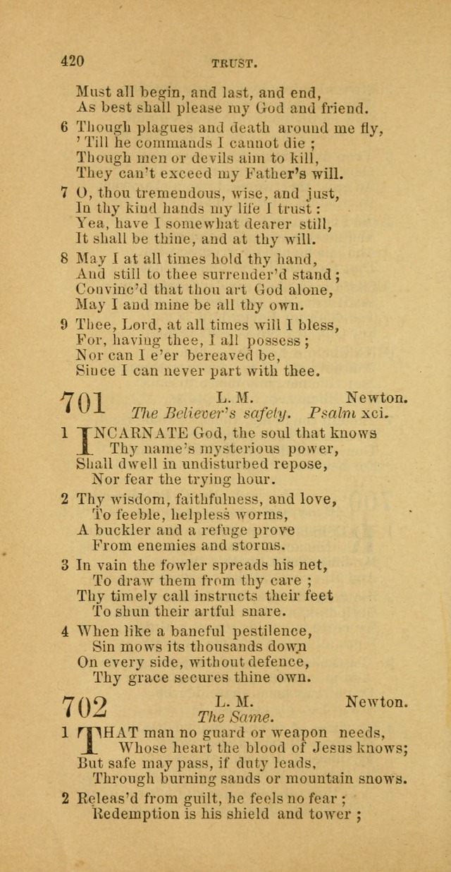 The Baptist Hymn Book: comprising a large and choice collection of psalms, hymns and spiritual songs, adapted to the faith and order of the Old School, or Primitive Baptists (2nd stereotype Ed.) page 422
