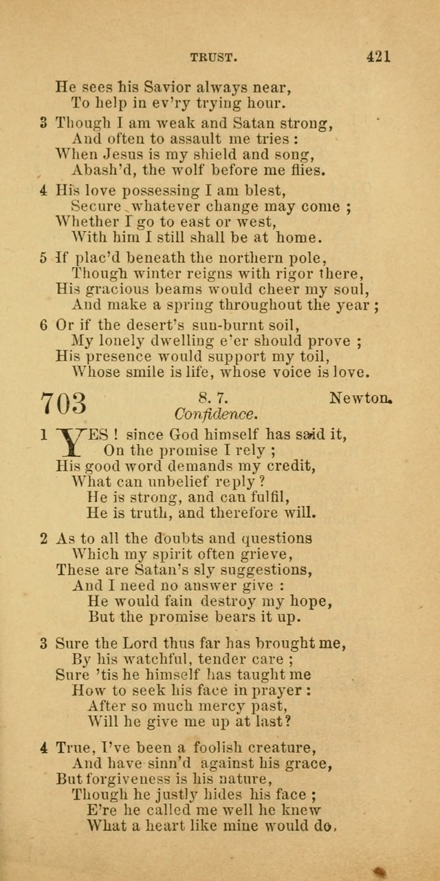 The Baptist Hymn Book: comprising a large and choice collection of psalms, hymns and spiritual songs, adapted to the faith and order of the Old School, or Primitive Baptists (2nd stereotype Ed.) page 423