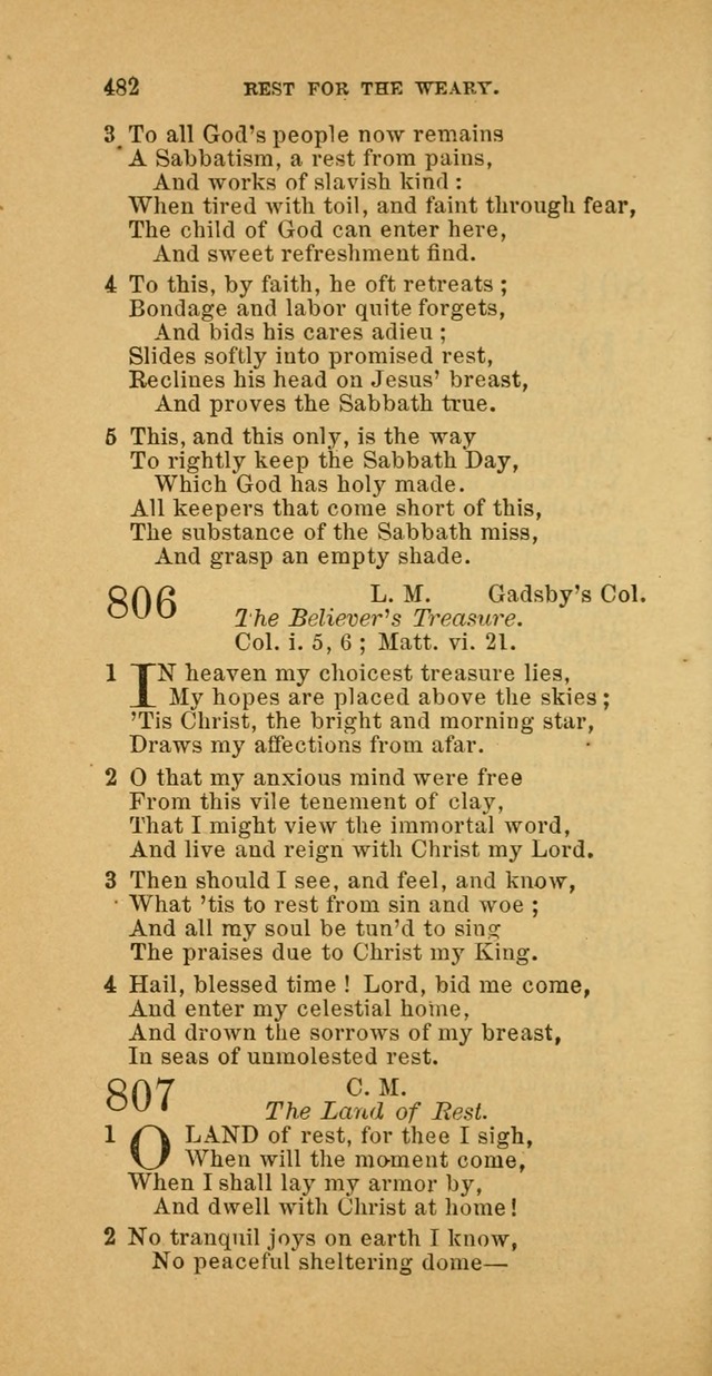 The Baptist Hymn Book: comprising a large and choice collection of psalms, hymns and spiritual songs, adapted to the faith and order of the Old School, or Primitive Baptists (2nd stereotype Ed.) page 484