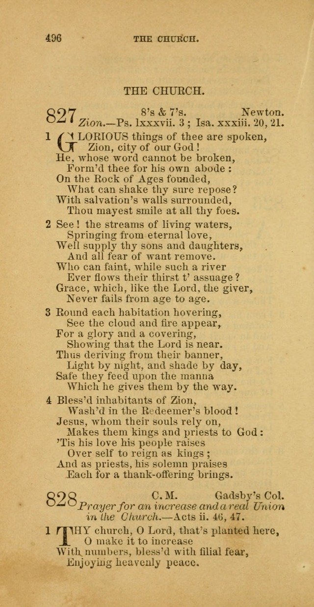 The Baptist Hymn Book: comprising a large and choice collection of psalms, hymns and spiritual songs, adapted to the faith and order of the Old School, or Primitive Baptists (2nd stereotype Ed.) page 498