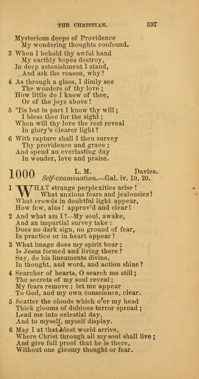 The Baptist Hymn Book: comprising a large and choice collection of psalms, hymns and spiritual songs, adapted to the faith and order of the Old School, or Primitive Baptists (2nd stereotype Ed.) page 599