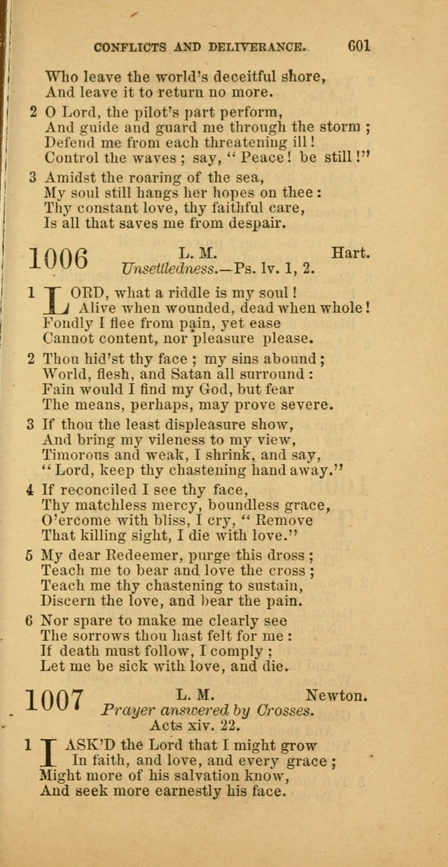 The Baptist Hymn Book: comprising a large and choice collection of psalms, hymns and spiritual songs, adapted to the faith and order of the Old School, or Primitive Baptists (2nd stereotype Ed.) page 603