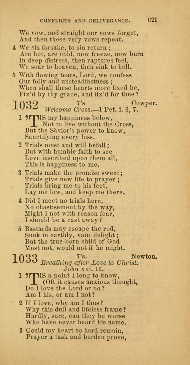 The Baptist Hymn Book: comprising a large and choice collection of psalms, hymns and spiritual songs, adapted to the faith and order of the Old School, or Primitive Baptists (2nd stereotype Ed.) page 623