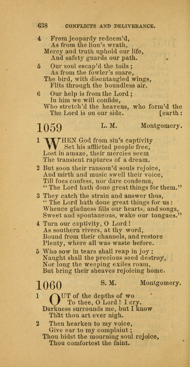 The Baptist Hymn Book: comprising a large and choice collection of psalms, hymns and spiritual songs, adapted to the faith and order of the Old School, or Primitive Baptists (2nd stereotype Ed.) page 640