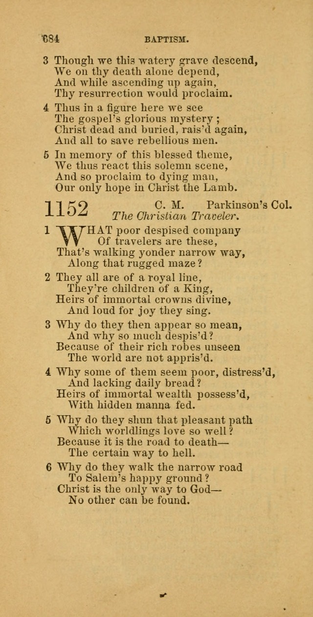 The Baptist Hymn Book: comprising a large and choice collection of psalms, hymns and spiritual songs, adapted to the faith and order of the Old School, or Primitive Baptists (2nd stereotype Ed.) page 686