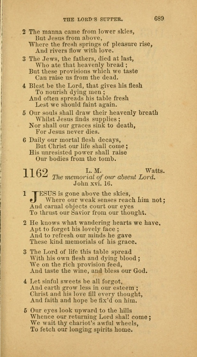 The Baptist Hymn Book: comprising a large and choice collection of psalms, hymns and spiritual songs, adapted to the faith and order of the Old School, or Primitive Baptists (2nd stereotype Ed.) page 691