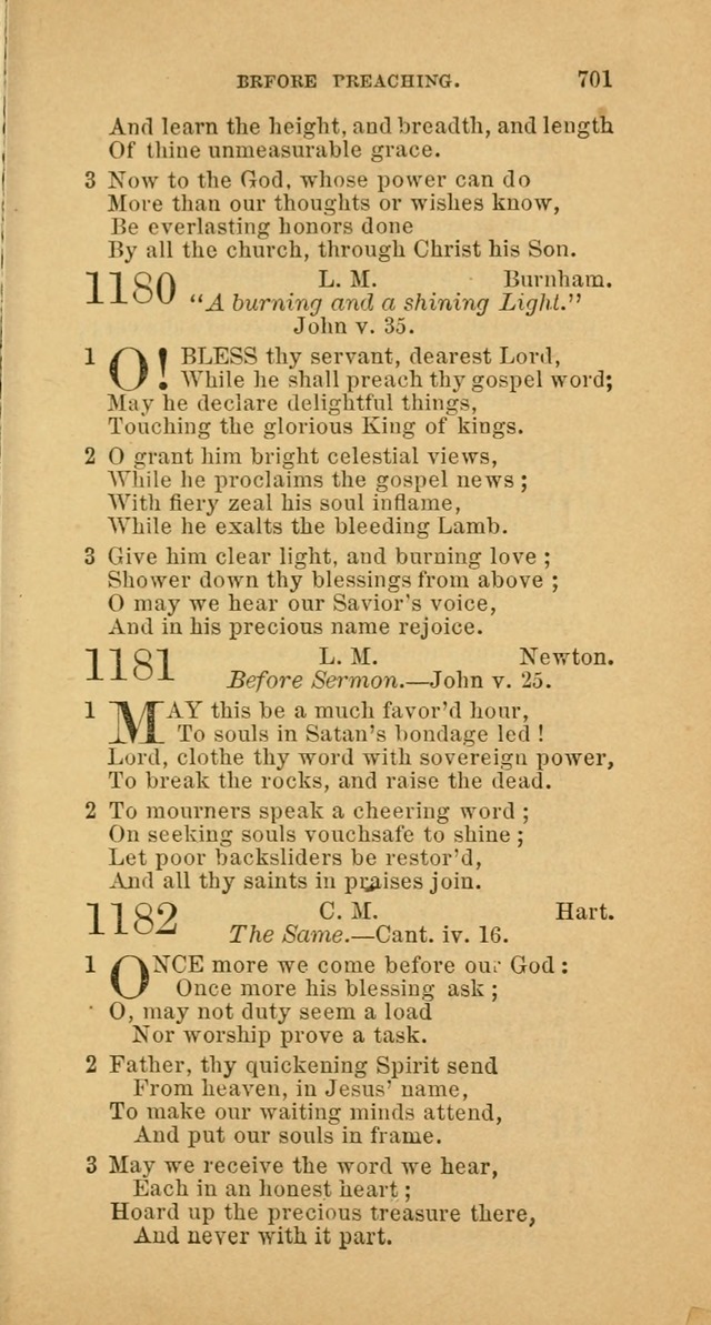 The Baptist Hymn Book: comprising a large and choice collection of psalms, hymns and spiritual songs, adapted to the faith and order of the Old School, or Primitive Baptists (2nd stereotype Ed.) page 703