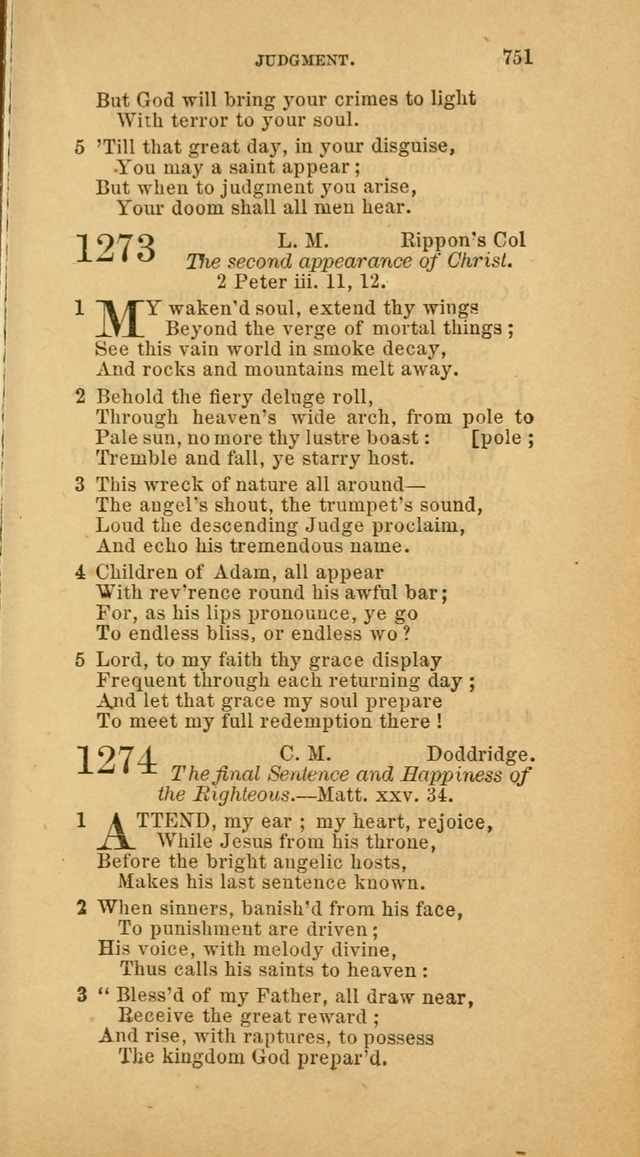 The Baptist Hymn Book: comprising a large and choice collection of psalms, hymns and spiritual songs, adapted to the faith and order of the Old School, or Primitive Baptists (2nd stereotype Ed.) page 755